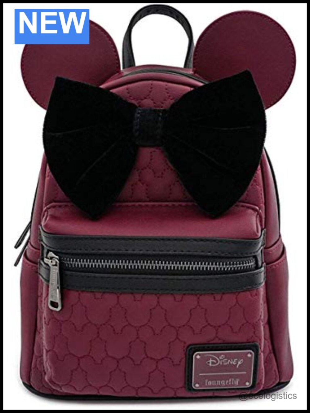 Loungefly Minnie Mouse Quilted Double Strap Shoulder Bag Purse